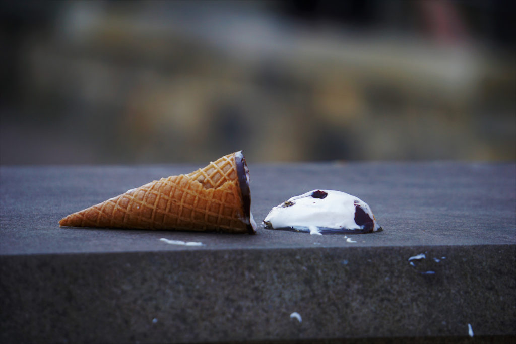 Lose your ice cream cone - say oops! Late for an appointment - say I am sorry!